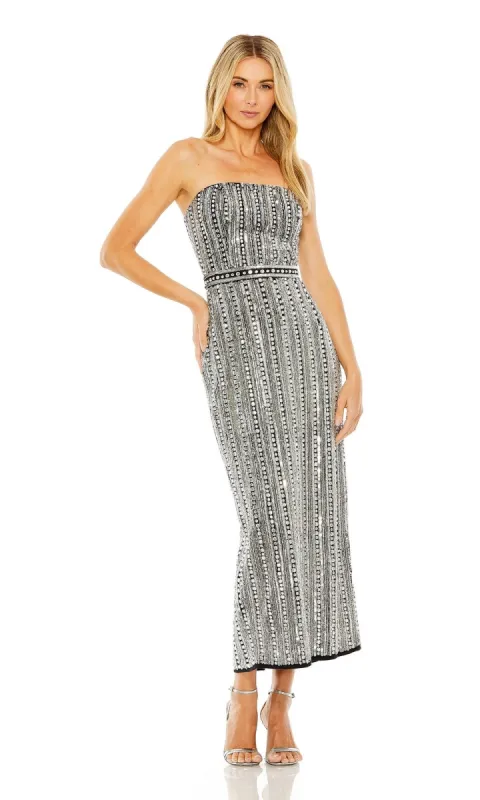 Strapless Midi Formal Dress: Mac Duggal 93831 sold by PromGirl