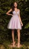 Lace-Bodice Short A-Line Homecoming Dress CLCD0190 sold by PromGirl