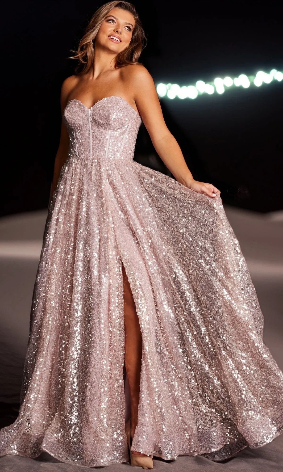 JVN by Jovani Strapless Prom Dress JVN38607 sold by PromGirl product image thumbnail 3