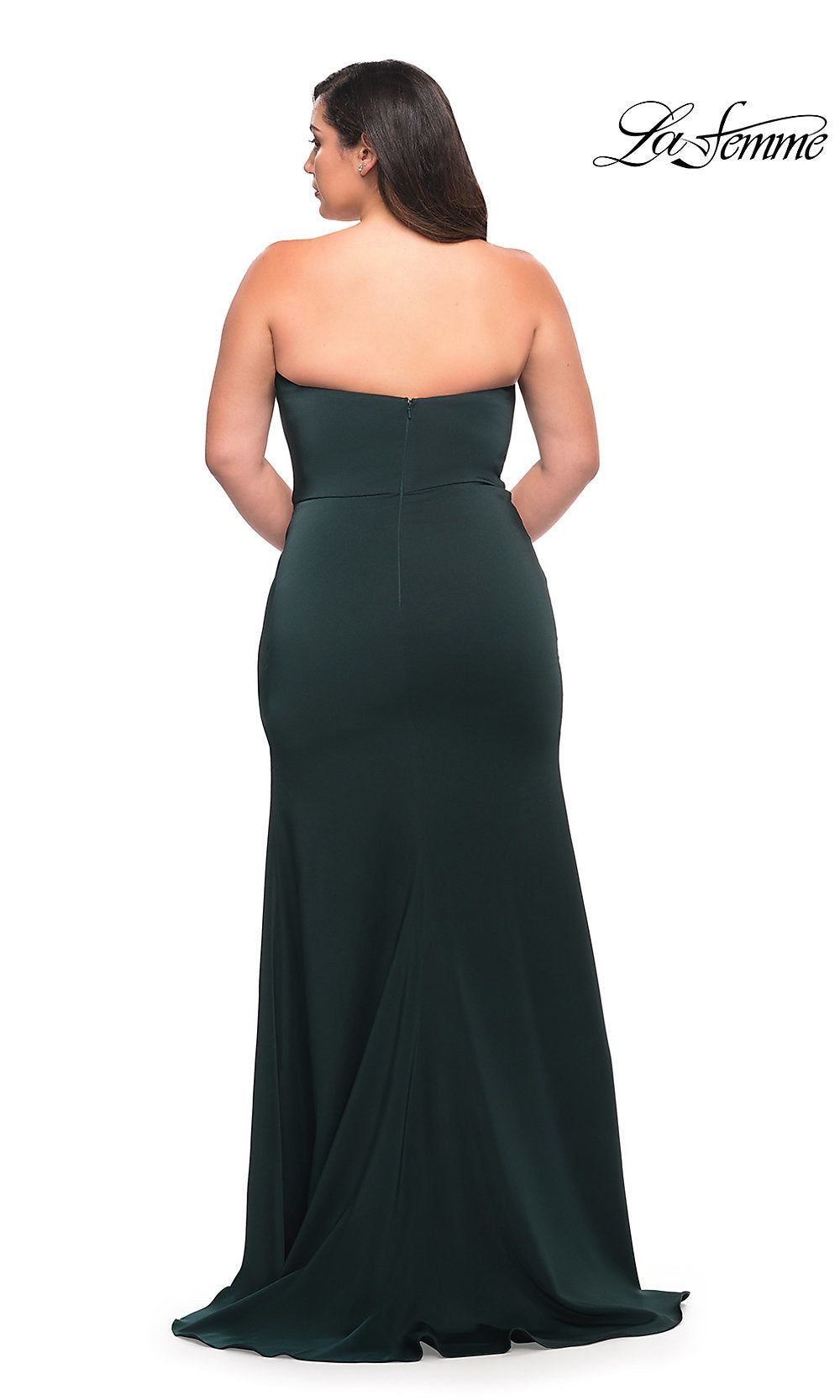 Strapless Long Plus-Size La Femme Prom Dress sold by PromGirl product image thumbnail 5