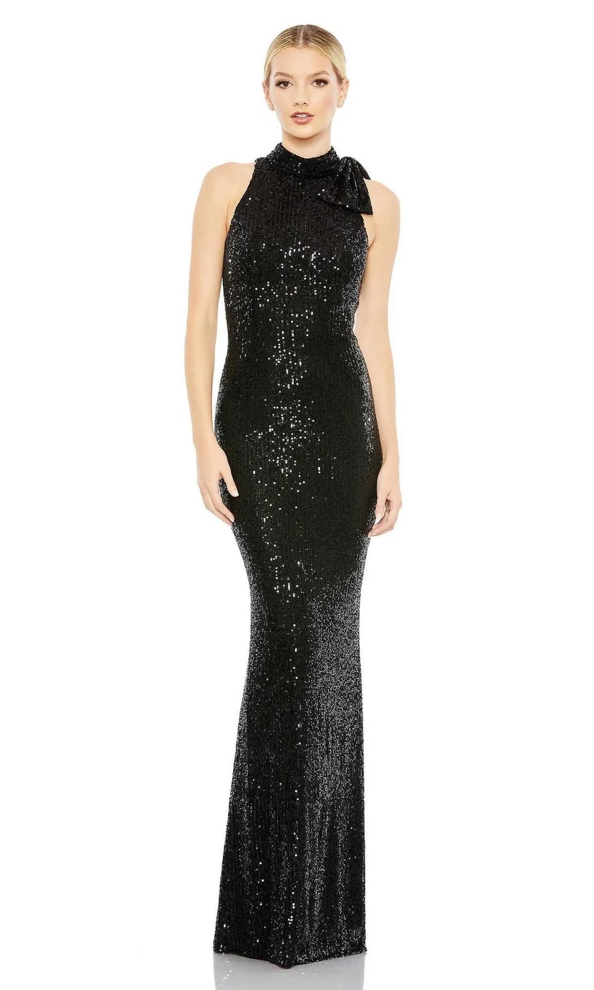 Bow Long Sequin Formal Dress: Mac Duggal 11280 sold by PromGirl