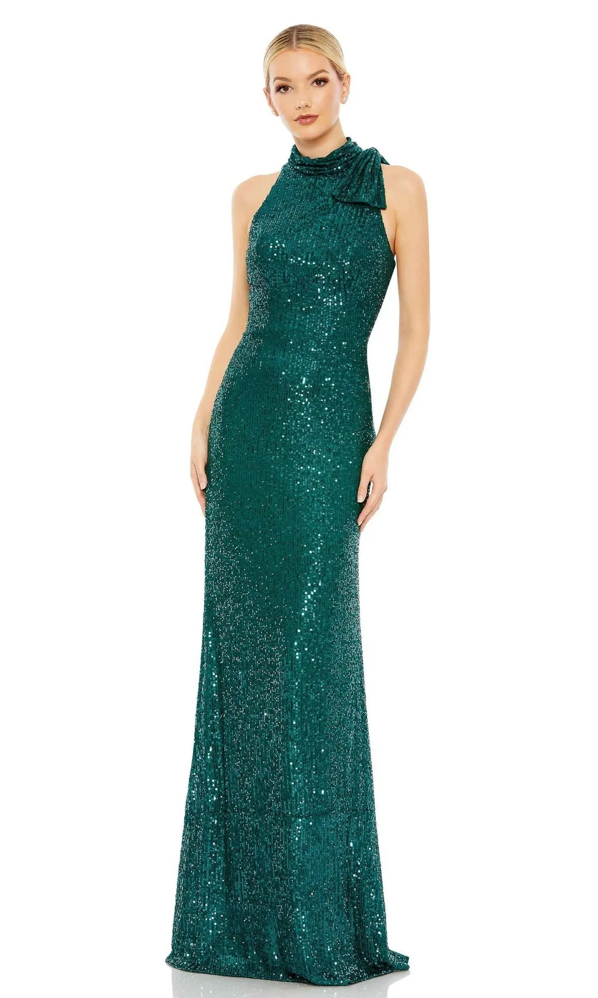 Bow Long Sequin Formal Dress: Mac Duggal 11280 sold by PromGirl product image thumbnail 5