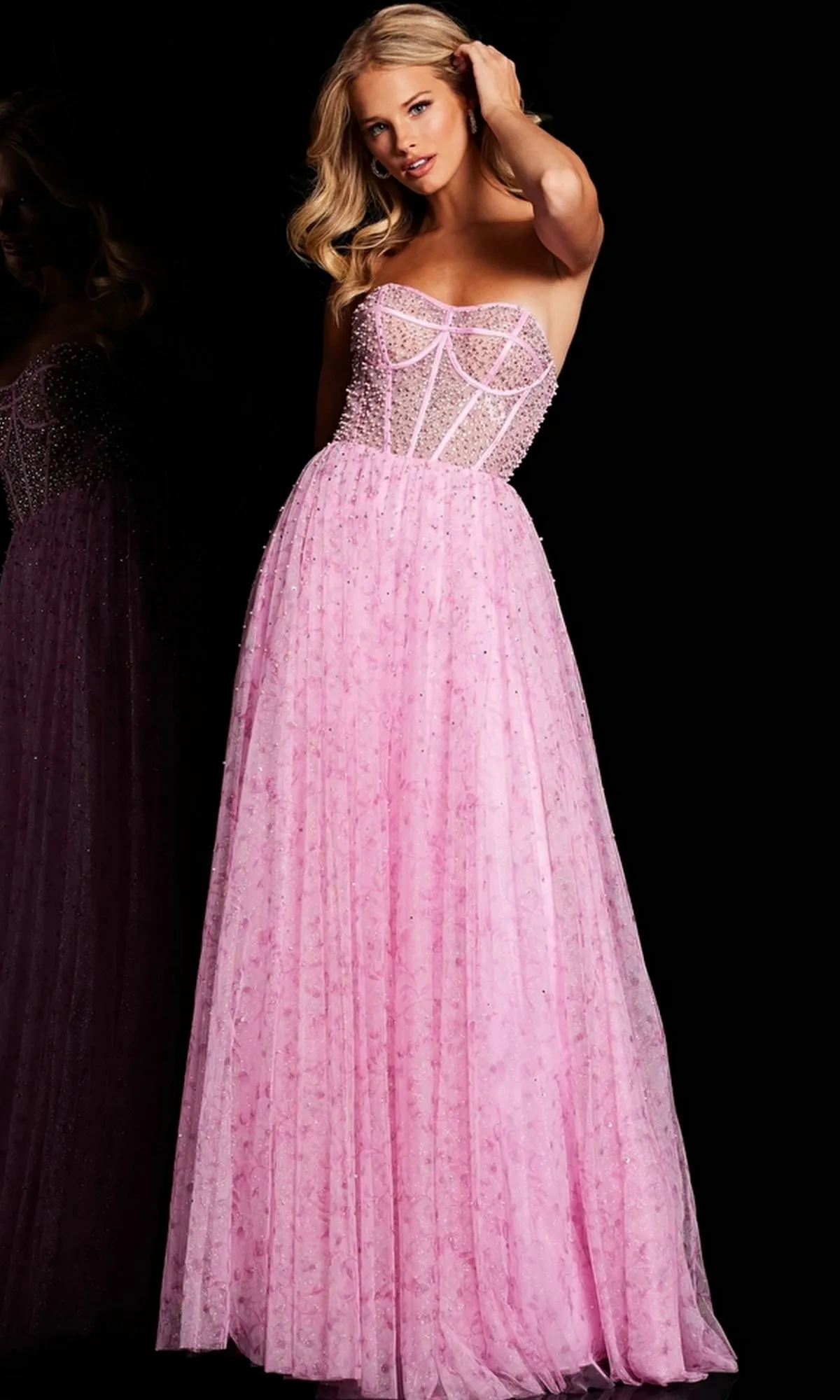 Long Prom Dress JVN36477 by JVN by Jovani sold by PromGirl product image thumbnail 3