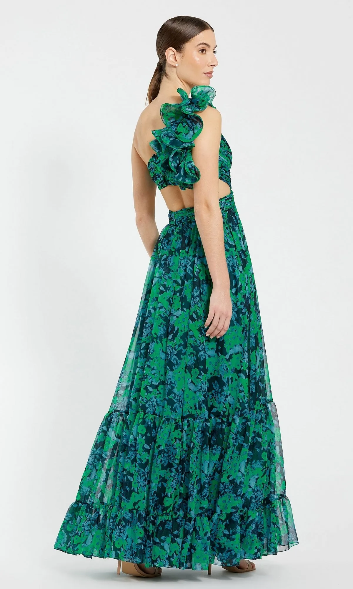 One-Shoulder Print Formal Dress: Mac Duggal 68650 sold by PromGirl product image thumbnail 2