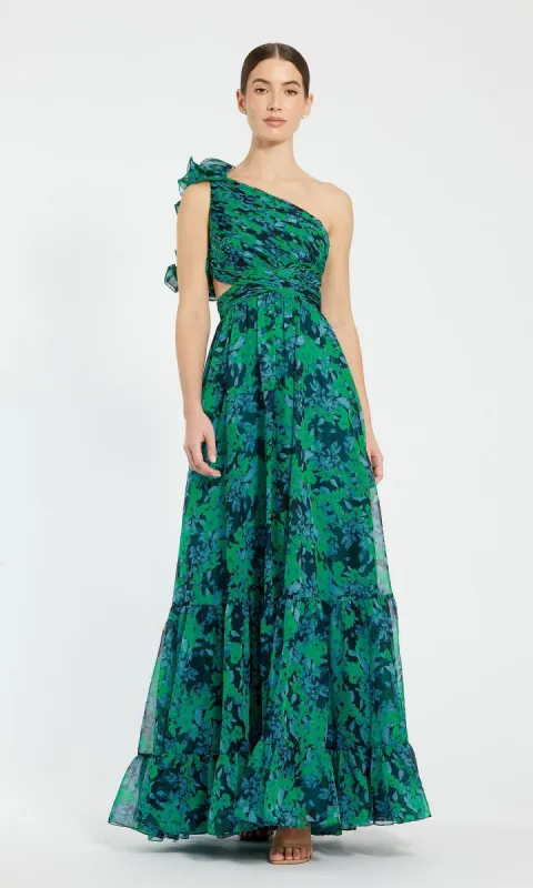 One-Shoulder Print Formal Dress: Mac Duggal 68650 sold by PromGirl