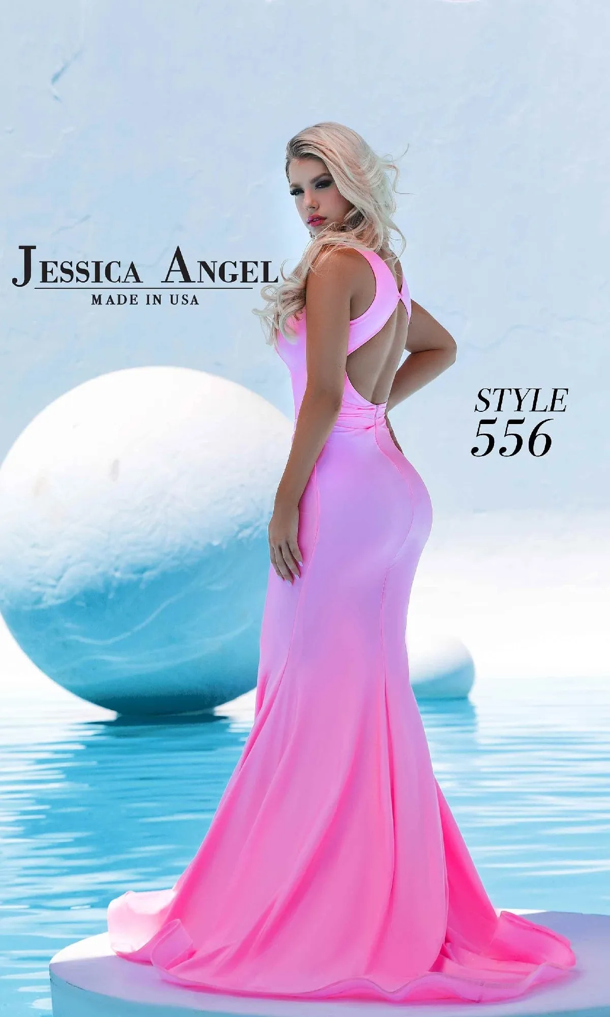 Plunging V-Neck Long Prom Dress: Jessica Angel 556 sold by PromGirl product image thumbnail 2
