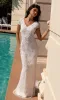 Long Wedding Dress 11121 by Primavera sold by PromGirl