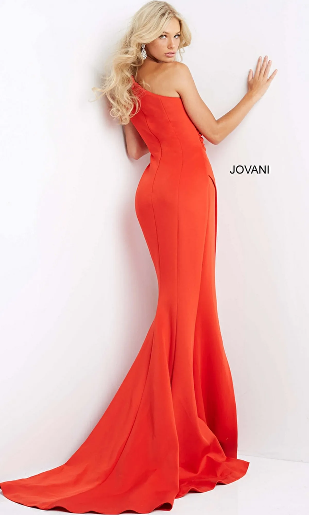 One-Shoulder Long Mermaid Prom Dress: Jovani 04222 sold by PromGirl product image thumbnail 2