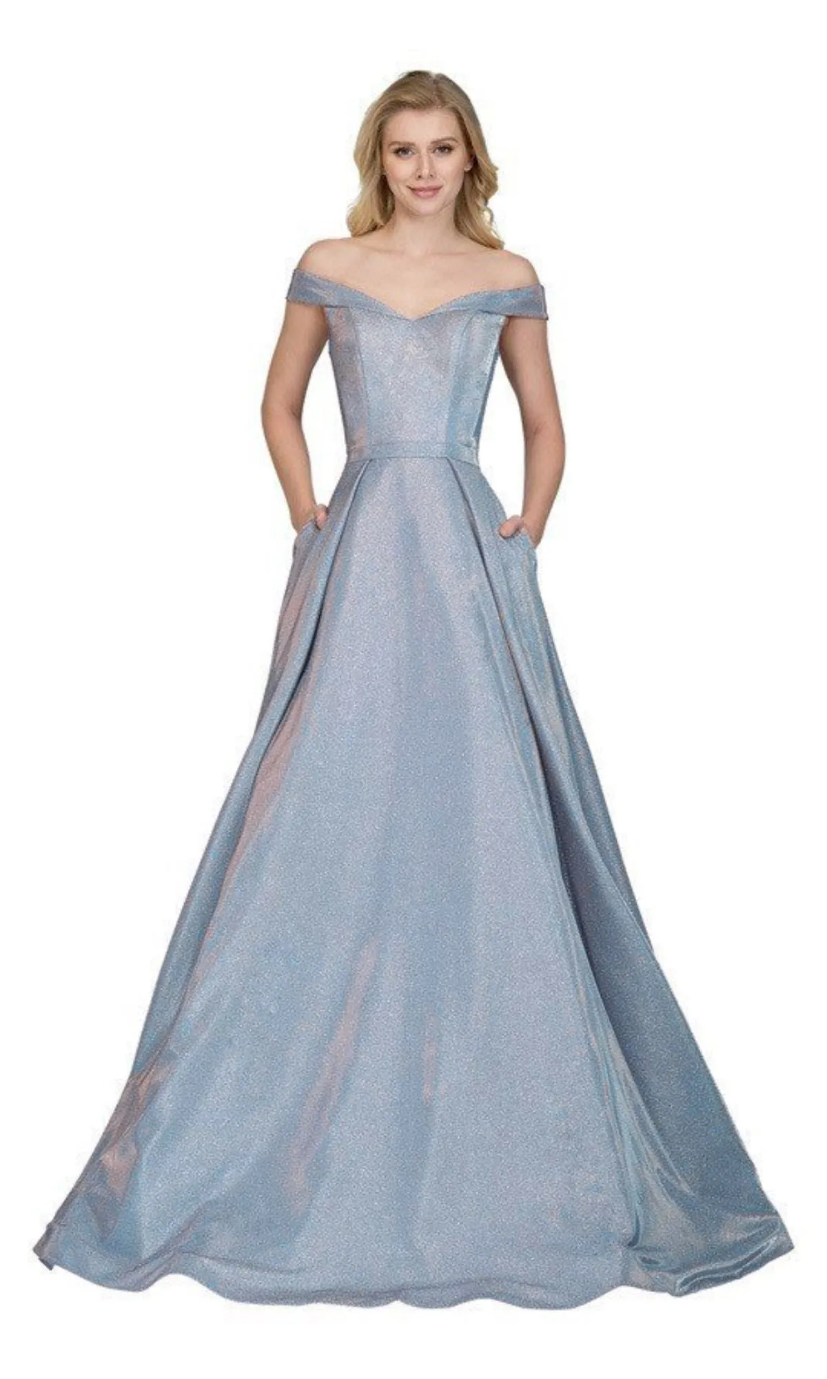 Off-Shoulder Long A-Line Prom Dress: Chicas BT9017 sold by PromGirl product image thumbnail 4