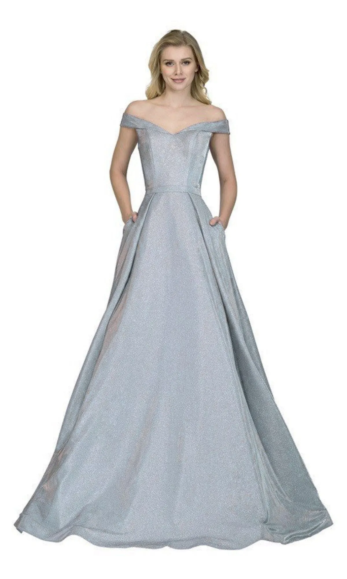 Off-Shoulder Long A-Line Prom Dress: Chicas BT9017 sold by PromGirl product image thumbnail 5