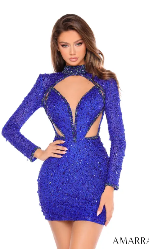 Short Homecoming Dress 88020 by Amarra sold by PromGirl