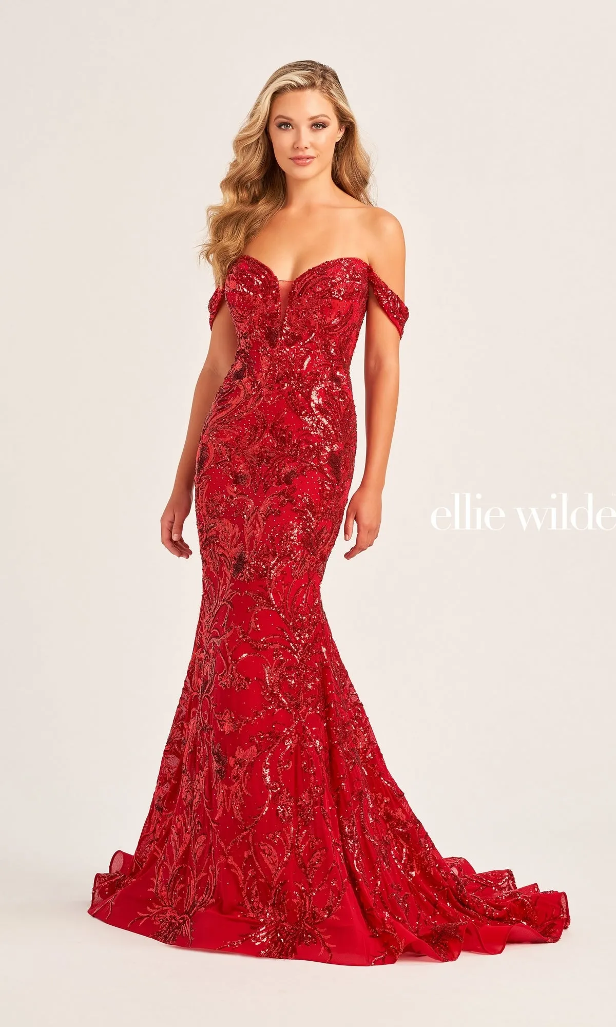 Beaded Ellie Wilde Designer Prom Dress EW35094 sold by PromGirl product image thumbnail 4