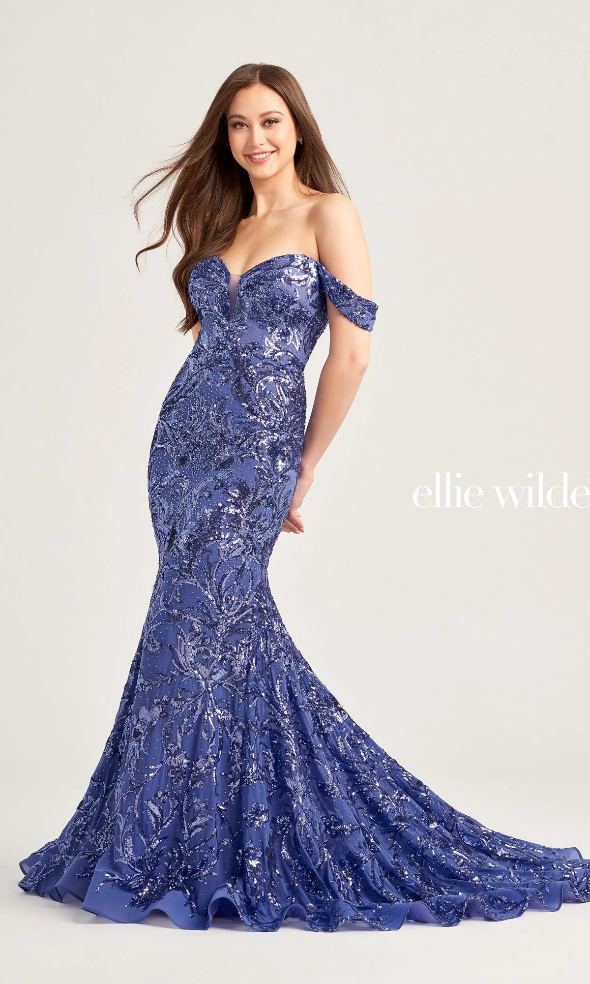 Beaded Ellie Wilde Designer Prom Dress EW35094 sold by PromGirl