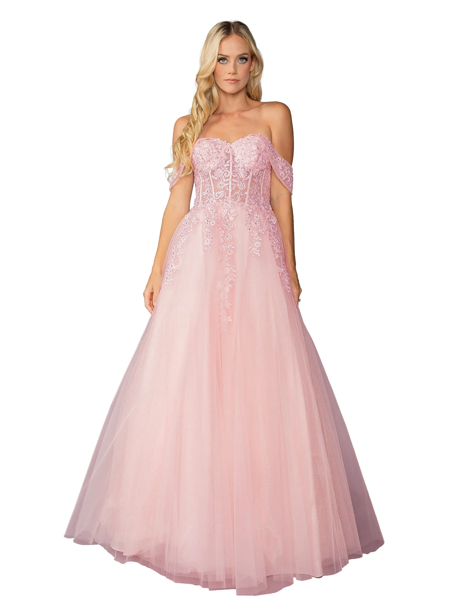 Off-Shoulder Prom Ball Gown: Dancing Queen 4429 sold by PromGirl