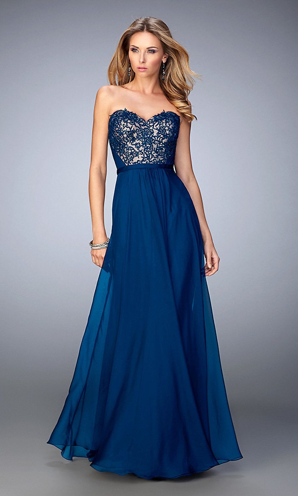 La Femme Floor Length Strapless Gown sold by PromGirl product image thumbnail 3