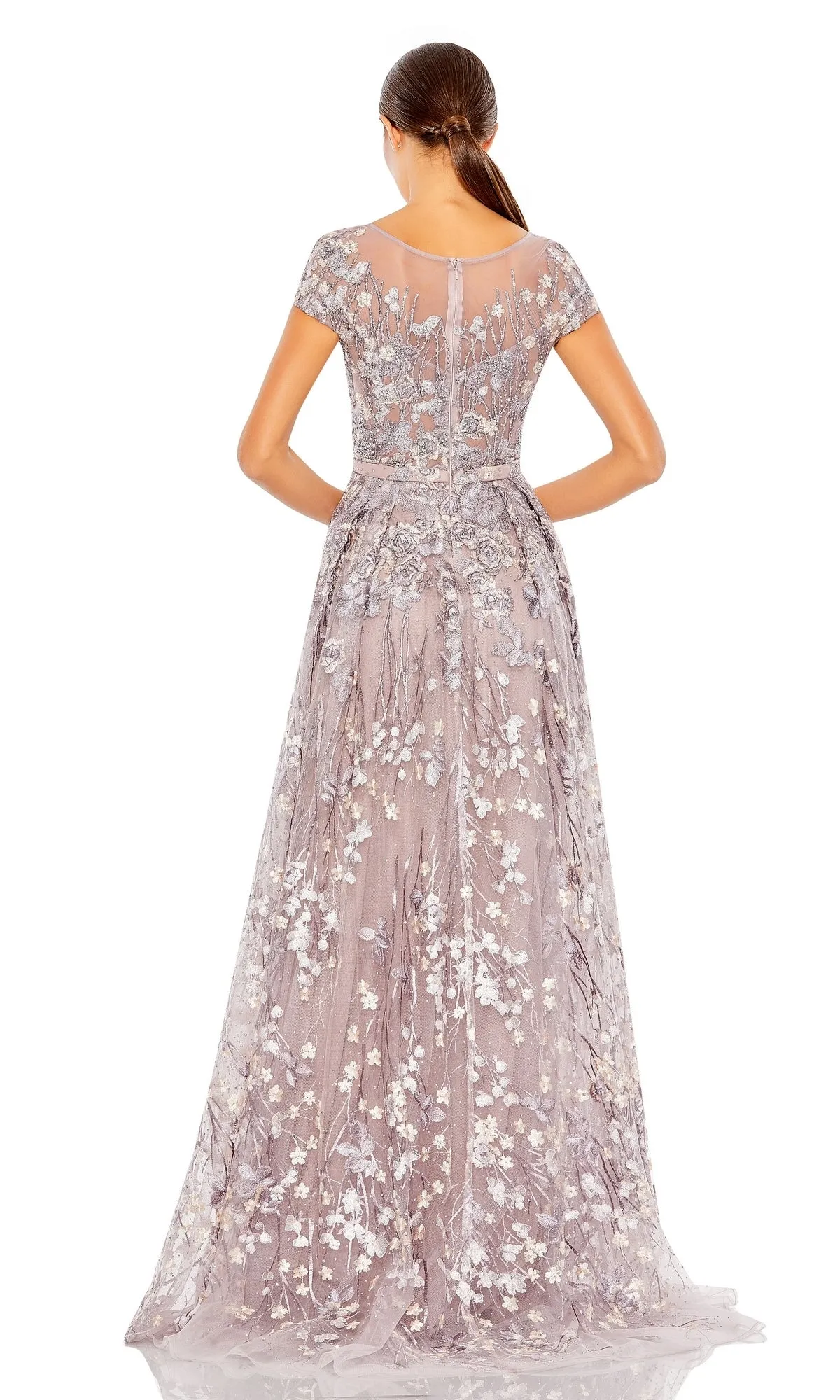 Short-Sleeve Long Formal Dress: Mac Duggal 20405 sold by PromGirl product image thumbnail 5