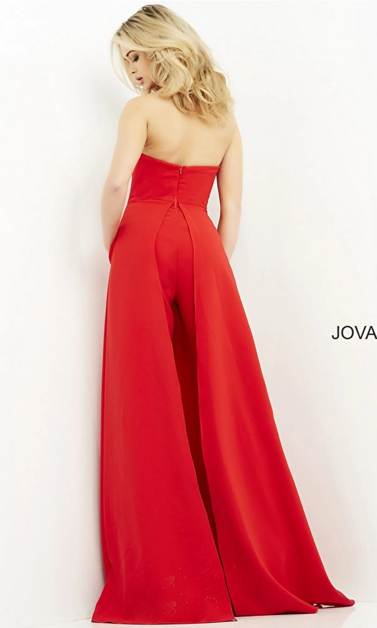 Jovani Strapless Wide-Leg Formal Jumpsuit 03529 sold by PromGirl product image thumbnail 2