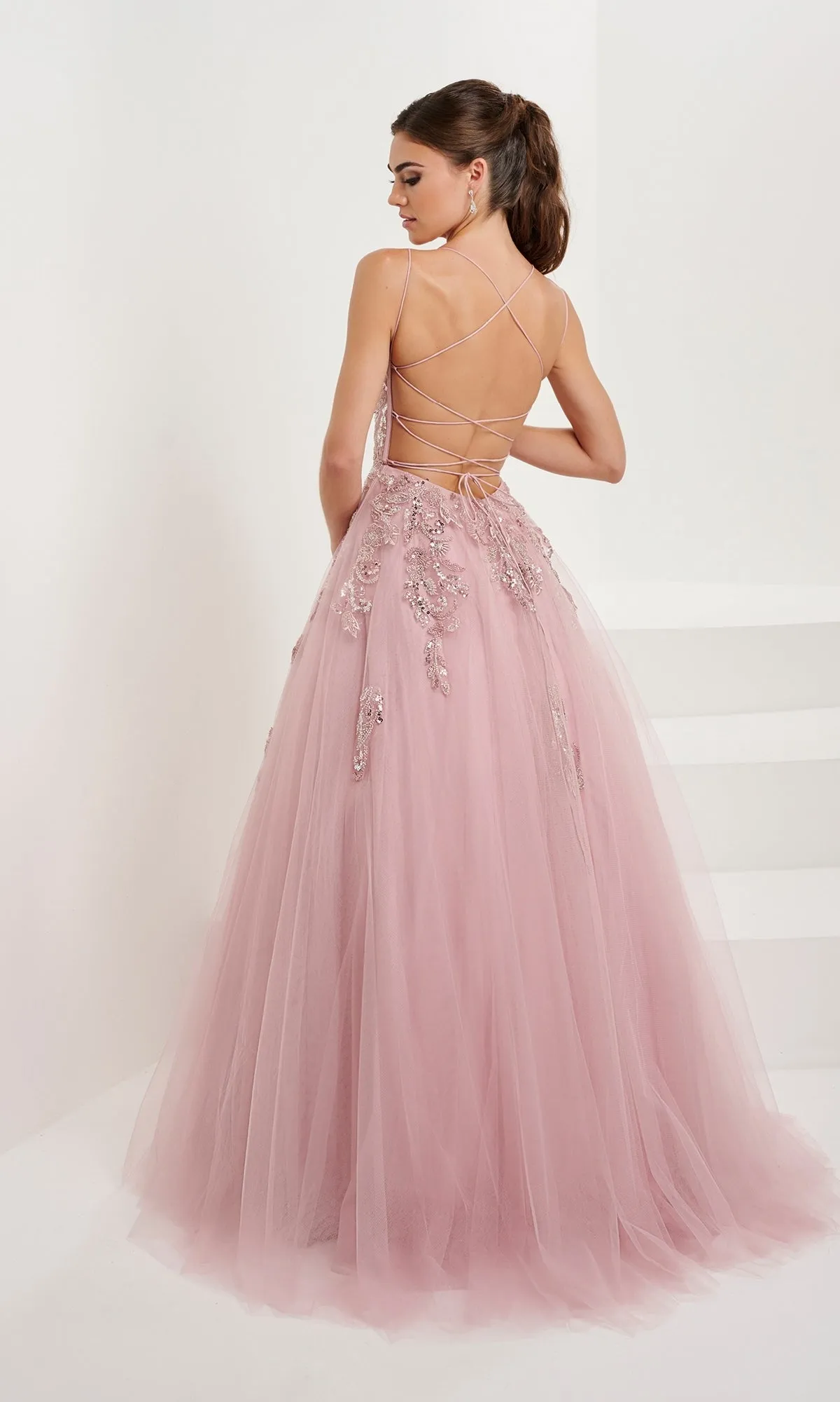 Tiffany Backless Tulle Ball Gown Prom Dress 16072 sold by PromGirl product image thumbnail 2