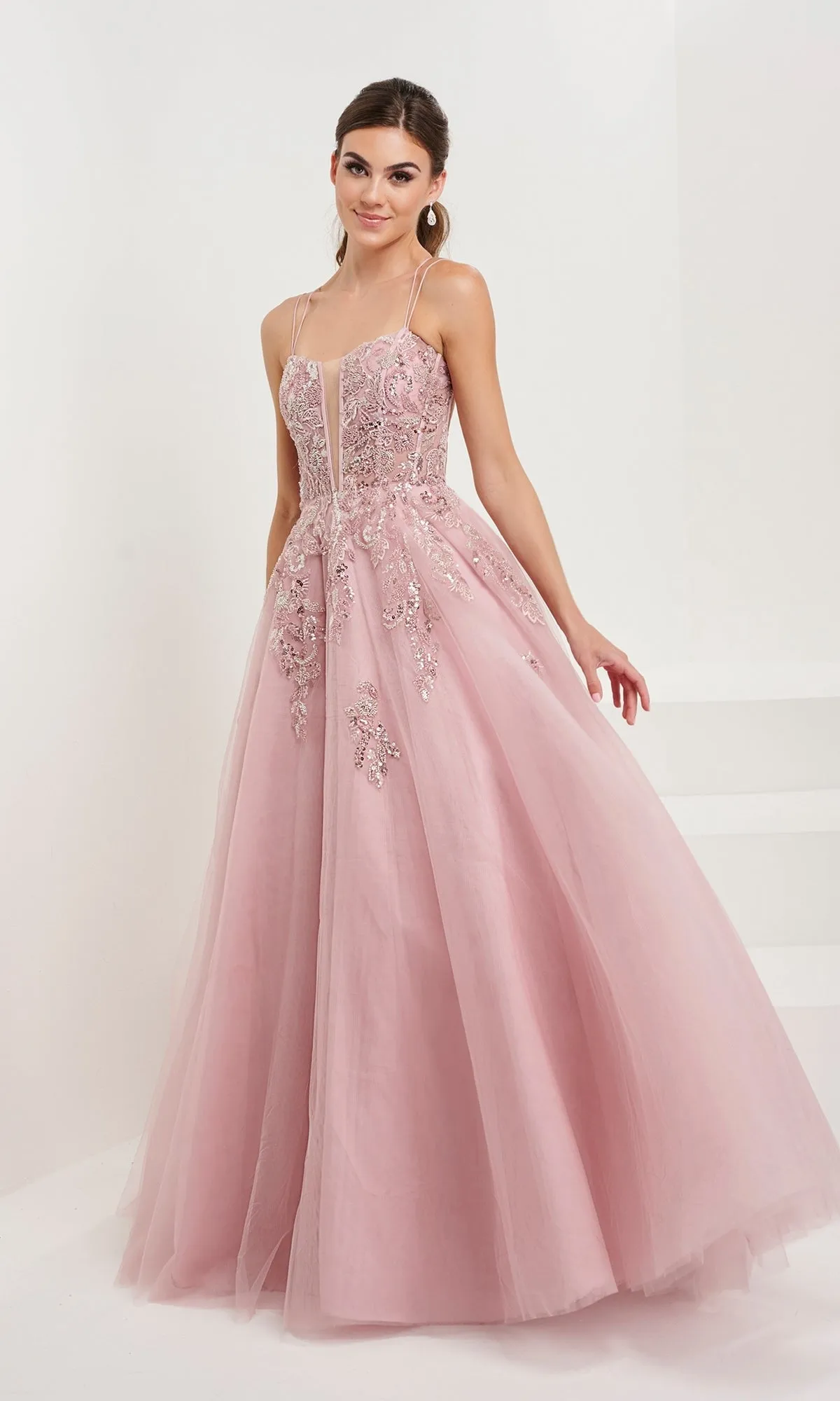 Tiffany Backless Tulle Ball Gown Prom Dress 16072 sold by PromGirl