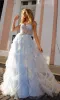 Shoulder-Bows Long Ruffled Prom Gown T1340 sold by PromGirl
