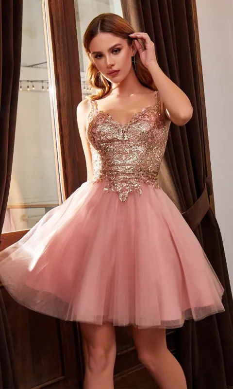 Ballerina-Style Short Homecoming Dress 9239 sold by PromGirl