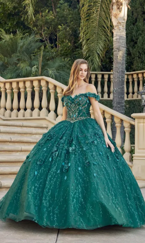 Juliet Glitter Emerald Green Quince Dress 1443 sold by PromGirl