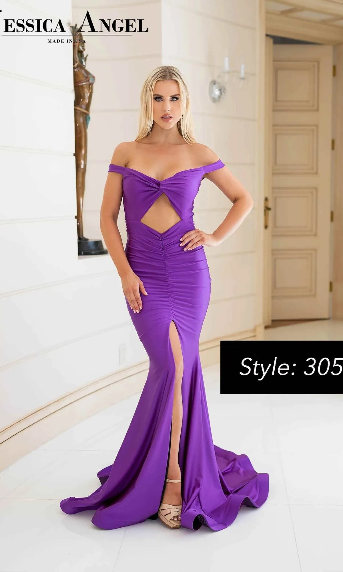 Cut-Out Long Prom Dress: Jessica Angel 305 sold by PromGirl
