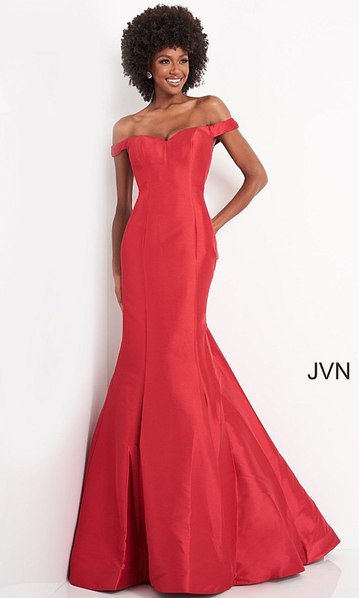 JVN by Jovani Off-Shoulder Mermaid Prom Dress 3245 sold by PromGirl product image thumbnail 4