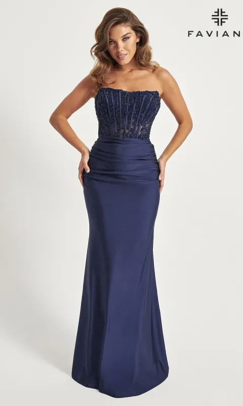 Corset Faviana Strapless Long Formal Dress 11081 sold by PromGirl