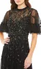 Short Sleeve Beaded Formal Gown: Mac Duggal 9199 sold by PromGirl