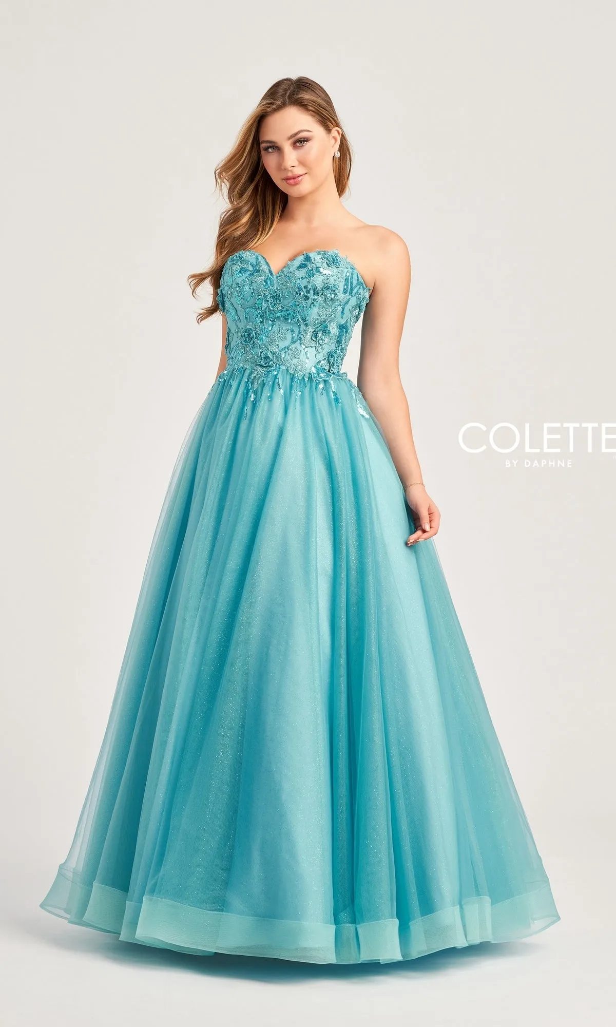 Colette Long Strapless Prom Ball Gown CL5161 sold by PromGirl product image thumbnail 3