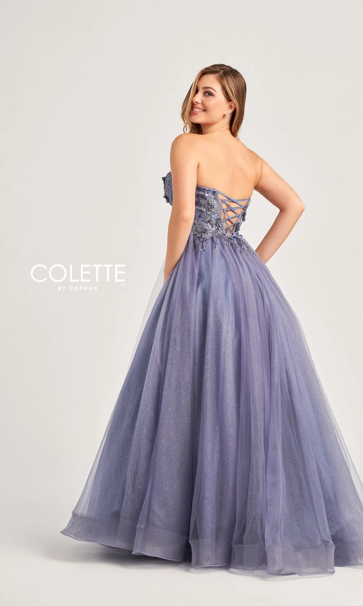 Colette Long Strapless Prom Ball Gown CL5161 sold by PromGirl product image thumbnail 2
