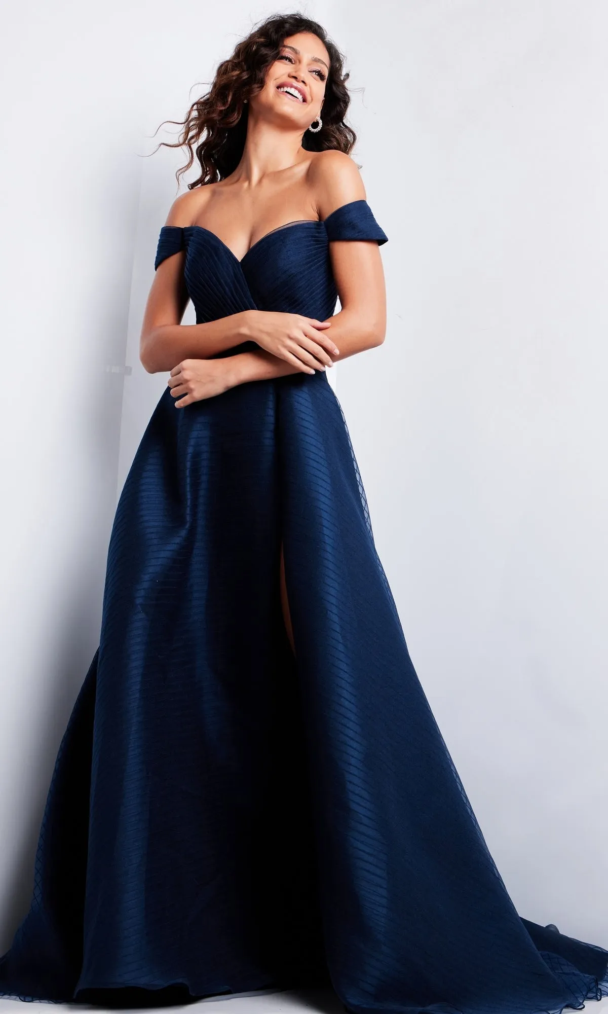 Off-Shoulder Long Prom Dress JVN23557 sold by PromGirl product image thumbnail 3