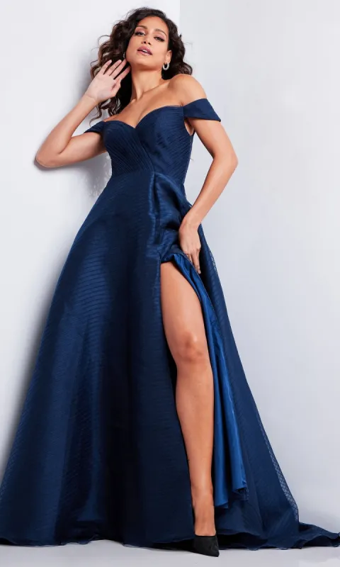 Off-Shoulder Long Prom Dress JVN23557 sold by PromGirl