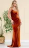 One-Shoulder Long Velvet Formal Dress 6118 sold by PromGirl