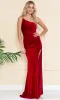 One-Shoulder Long Velvet Formal Dress 6118 sold by PromGirl