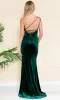 One-Shoulder Long Velvet Formal Dress 6118 sold by PromGirl