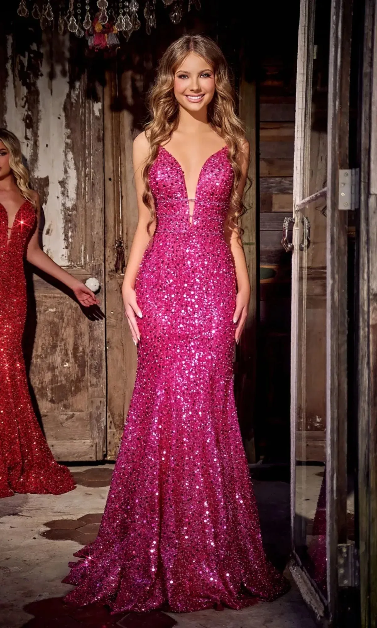 Beaded Long Prom Dress: Portia & Scarlett PS24041 sold by PromGirl product image thumbnail 5