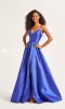 Ellie Wilde Long A-Line Satin Prom Dress EW35232 sold by PromGirl