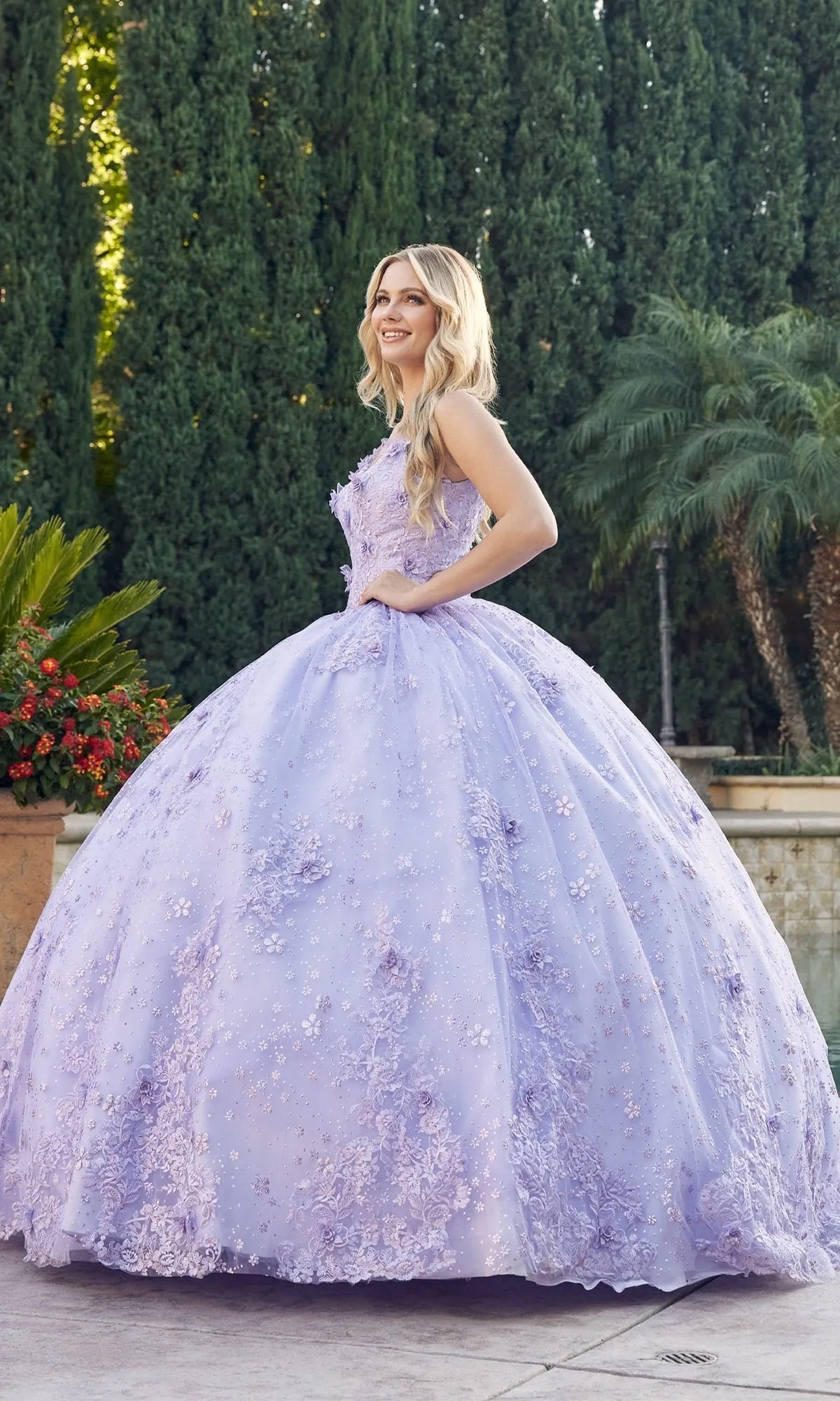 Juliet 1446 Lilac Purple Quinceañera Dress sold by PromGirl product image thumbnail 3