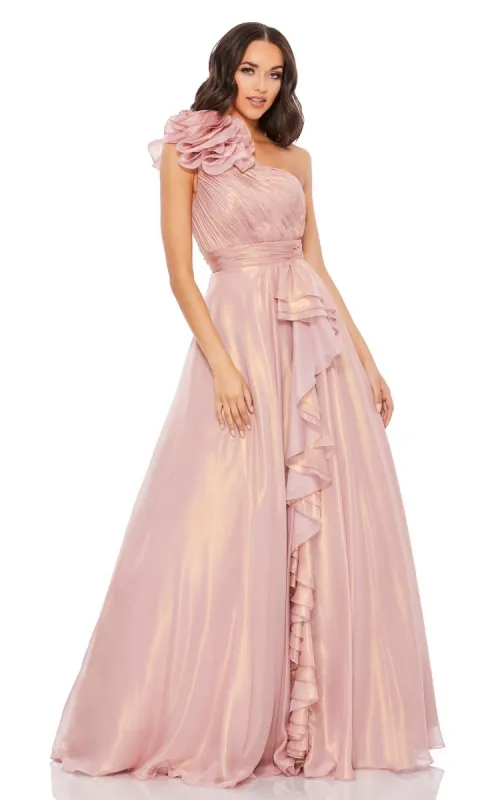 Long Rose Gold Formal Dress: Mac Duggal 49252 sold by PromGirl