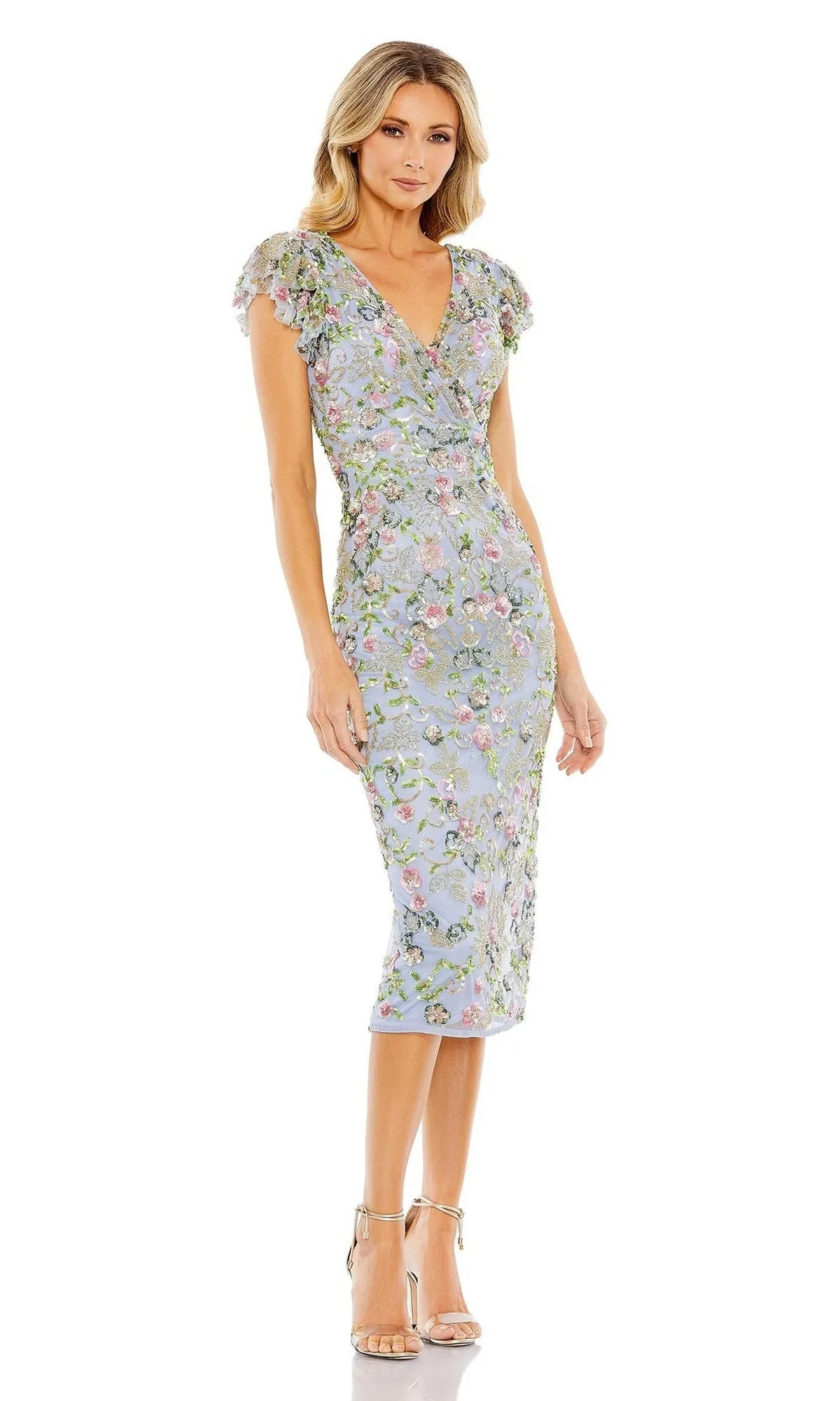 Knee-Length Sequin Party Dress: Mac Duggal 5722 sold by PromGirl product image thumbnail 4