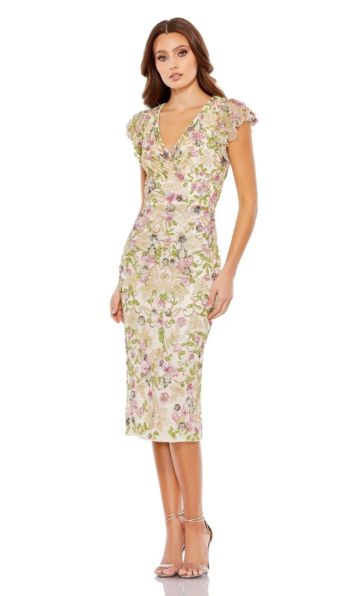 Knee-Length Sequin Party Dress: Mac Duggal 5722 sold by PromGirl product image thumbnail 3