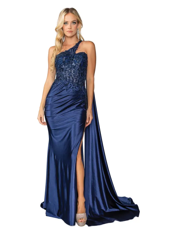 One-Shoulder Long Prom Dress: Dancing Queen 4441 sold by PromGirl