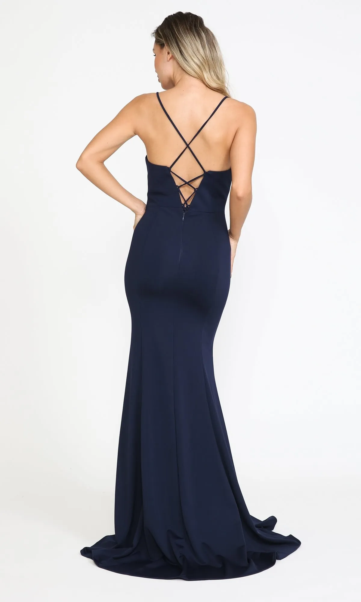 Classic Simple Open-Back Long Prom Dress 8376 sold by PromGirl product image thumbnail 2