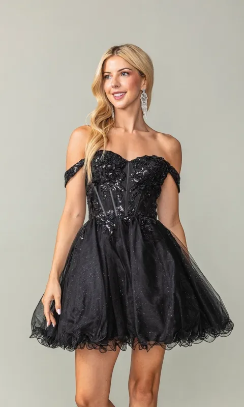 Short Corset Homecoming Dress: Dancing Queen 3383 sold by PromGirl
