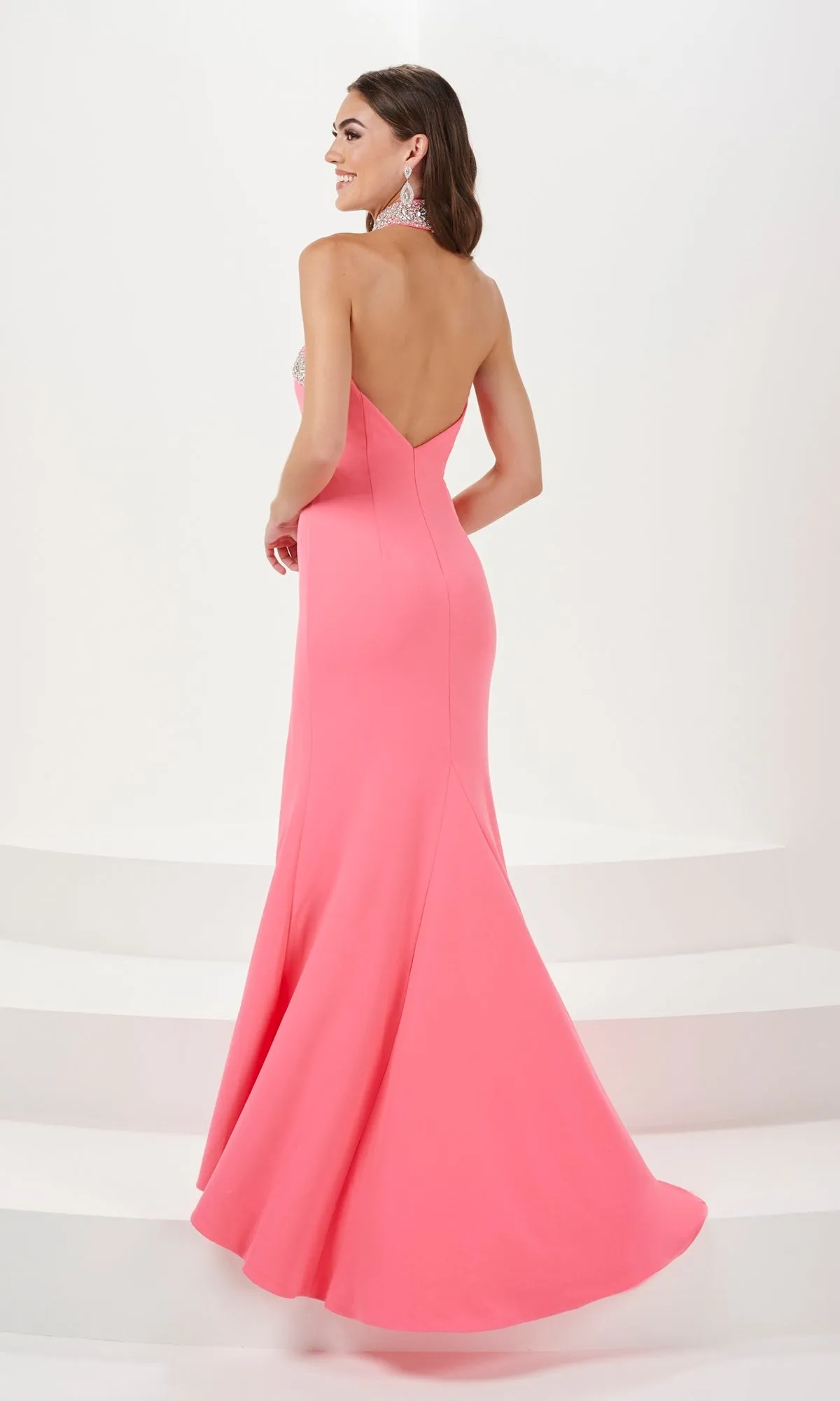 Beaded-Collar High-Neck Long Prom Dress 14159 sold by PromGirl product image thumbnail 2
