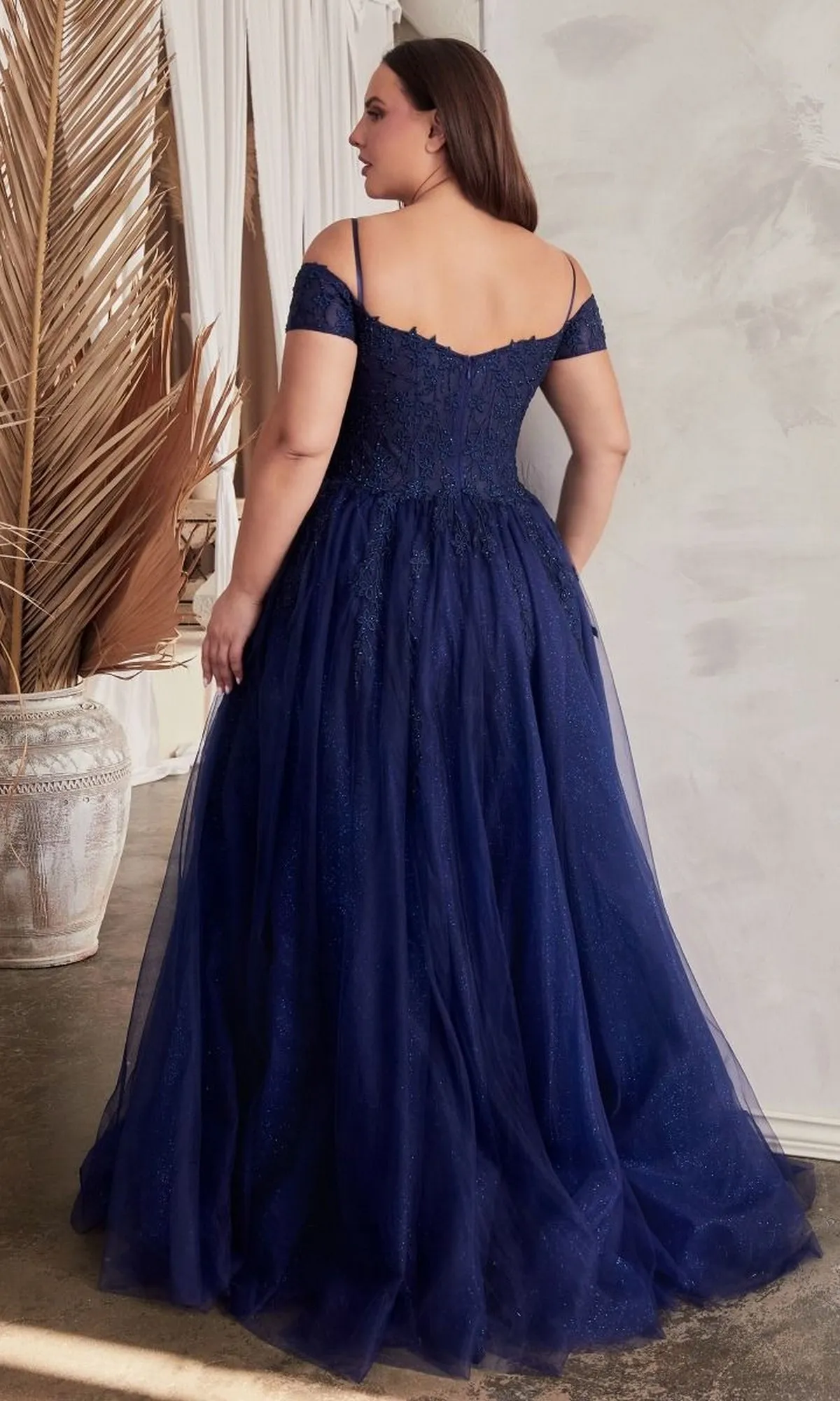 Plus-Size Off-the-Shoulder Long Prom Dress C154C sold by PromGirl product image thumbnail 2