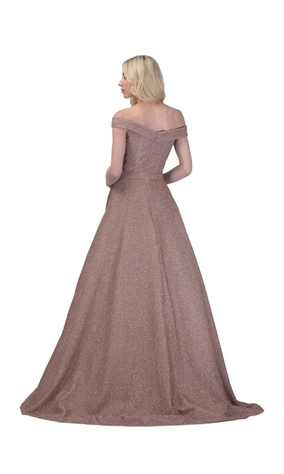 Off-Shoulder Long A-Line Prom Dress: Chicas BT9025 sold by PromGirl product image thumbnail 2