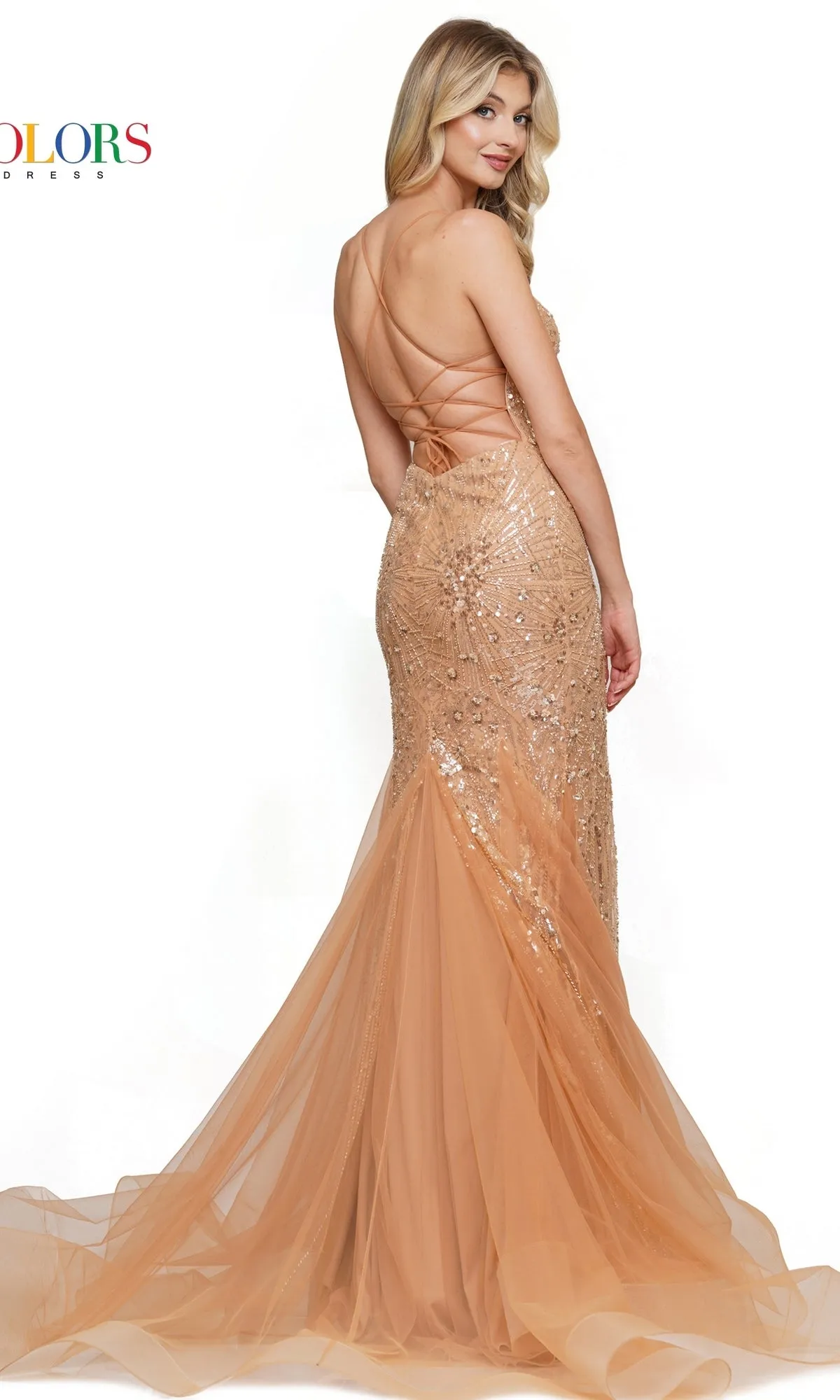 Colors Dress Backless Long Sequin Prom Dress 3123 sold by PromGirl product image thumbnail 2